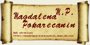 Magdalena Poparečanin vizit kartica